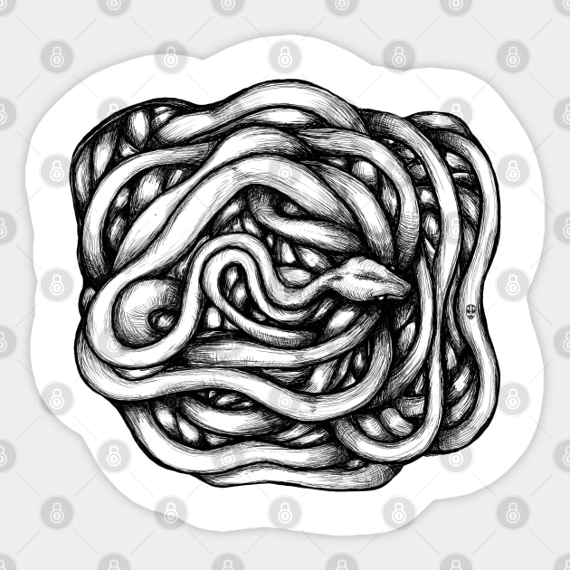 Infinite Snake Sticker by fakeface